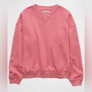 American Eagle Women’s Relaxed Crew Neck Sweatshirt Color Pink Size M